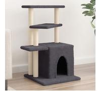 vidaXL Arbre à chat avec griffoirs en sisal gris foncé 83,5 cm 172123