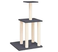 vidaXL Arbre à Chat avec griffoirs en sisal Gris foncé 85,5 cm