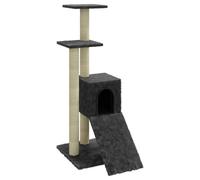 Vidaxl Arbre À Chat Avec Griffoirs En Sisal Gris Foncé 92 Cm