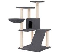 Vidaxl Arbre À Chat Avec Griffoirs En Sisal Gris Foncé 94 Cm
