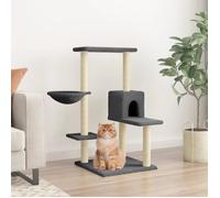vidaXL Arbre à chat avec griffoirs en sisal gris foncé 95 cm 172075