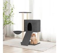 vidaXL Arbre à chat avec griffoirs en sisal Gris foncé 96 cm 171647 Gris G