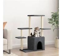 vidaXL Arbre à chat avec griffoirs en sisal gris foncé 97,5 cm 172051 Gris G