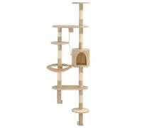 Arbre À Chat Avec Griffoirs En Sisal 194 Cm Beige