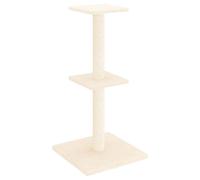 vidaXL Arbre à Chat avec Griffoirs en Sisal, Tour à Chat avec Plate-forme et Panier, Centre d'Activités pour Chaton, Arbre à Grimper Maison Intérieur, Crème 73 cm Crème