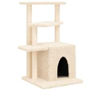 vidaXL Arbre à chat avec griffoirs en sisal crème 83,5 cm 172121