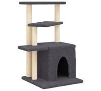 Vidaxl Arbre À Chat Avec Griffoirs En Sisal Gris Foncé 83,5 Cm
