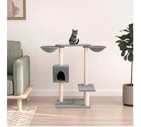vidaXL Arbre à chat avec griffoirs gris clair 82 cm 171760