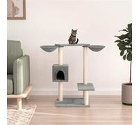 vidaXL Arbre à chat avec griffoirs gris clair 82 cm 171760 Gris G