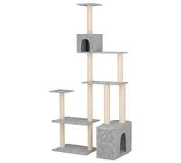 Vidaxl Arbre À Chat Avec Poteaux À Griffer En Sisal Gris Clair