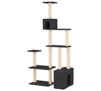 vidaXL Arbre à Chat avec poteaux à griffer en sisal Gris foncé