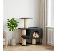 vidaXL Arbre à chat avec poteaux à griffer en sisal Gris foncé 96 cm 42033056