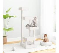 vidaXL Arbre à chat Blanc 45,5x49x103 cm Bois de pin massif 824649