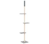 Vidaxl Arbre À Chat Du Sol Au Plafond Gris Clair 267,5-297,5 Cm