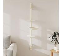 Vidaxl Arbre À Chat Mural Avec Griffoir Crème 142,5 Cm