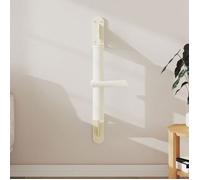 Kattenmeubel wandgemonteerd met krabpaal 85,5 cm crÃmekleurig172392