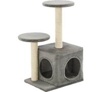 vidaXL Arbre à chats avec griffoirs en sisal 60 cm Gris