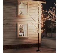 vidaXL Arbre à LED fleur de cerisier 672 LED Blanc chaud 400 cm