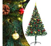 VIDAXL Arbre de No?l artificiel avec boules et LED Vert 150 cm