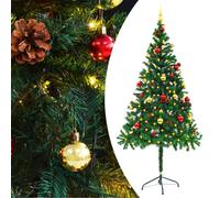 VIDAXL Arbre de No?l artificiel avec boules et LED Vert 180 cm