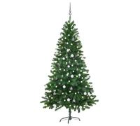 VIDAXL Arbre de No?l artificiel avec LED et boules 180 cm Vert