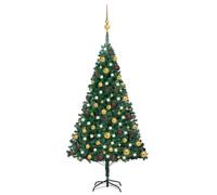 VIDAXL Arbre de No?l artificiel avec LED et boules Vert 120 cm PVC