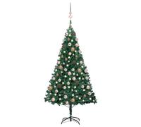 VIDAXL Arbre de No?l artificiel avec LED et boules Vert 120 cm PVC