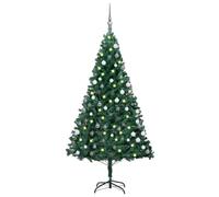 VIDAXL Arbre de No?l artificiel avec LED et boules Vert 150 cm PVC