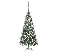 VIDAXL Arbre de No?l artificiel LED et boules et pommes de pin 210 cm