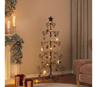 vidaXL Arbre de No?l en m¿¿tal pour d¿¿coration noir 150 cm