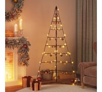 vidaXL Arbre de No?l en m¿¿tal pour d¿¿coration noir 180 cm