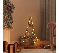vidaXL Arbre de No?l en m¿¿tal pour d¿¿coration noir 60 cm