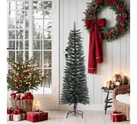vidaXL Arbre de Noël artificiel avec support Svelte vert 150 cm PVC