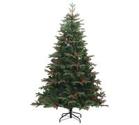 vidaXL Arbre de Noël artificiel pliable avec cônes & baies 180 cm