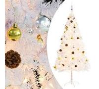 Arbre de Noël Artificiel Pré-éclairé avec Boules, Sapin de Noël avec LED, Décoration de Vacances, Ornement de Fête 321503