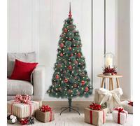 vidaXL Arbre de Noël artificiel pré-éclairé avec ensemble de boules