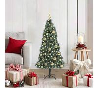 vidaXL Arbre de Noël artificiel pré-éclairé avec ensemble de boules