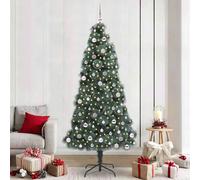 vidaXL Arbre de Noël artificiel pré-éclairé avec ensemble de boules