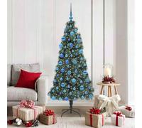 vidaXL Arbre de Noël artificiel pré-éclairé avec ensemble de boules