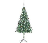 VIDAXL Arbre de No?l artificiel LED et boules et pommes de pin 180 cm