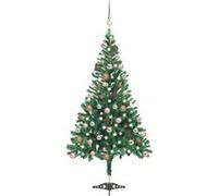 Arbre de Noël Artificiel Pré-éclairé/Boules Sapin 150 cm 380 Branches vidaXL
