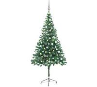 VIDAXL Arbre de No?l artificiel avec LED et boules 180 cm 564 branches