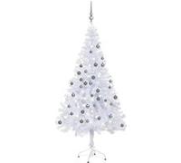 Arbre de Noël Artificiel Pré-éclairé/Boules, Sapin de Noël avec LED, Décoration de Vacances, Ornement de Fête Intérieur Extérieur, 180 cm 620