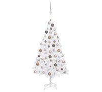 Economique Arbre De NoëL Artificiel Avec Led Et Boules Blanc 180 Cm Pvc-998980