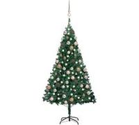 VIDAXL Arbre de No?l artificiel avec LED et boules Vert 120 cm PVC