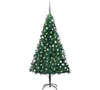 VIDAXL Arbre de No?l artificiel avec LED et boules Vert 150 cm PVC