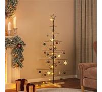 vidaXL Arbre de No?l en m¿¿tal avec base en bois noir 150 cm