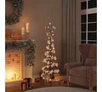 vidaXL Arbre de Noël cône lumineux avec boules 100 LED 150 cm