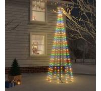 vidaXL Arbre de Noël cône 310 LED Colorées 100x300 cm