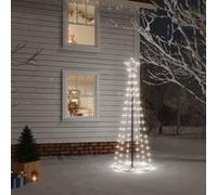 vidaXL Arbre de Noël cône 108 LED Blanc froid 70x180 cm